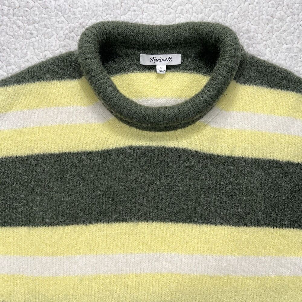Madewell Fulton Striped Pullover Sweater Women’s‎ M Roll Neck Cozy Minimalist - Picture 2 of 11